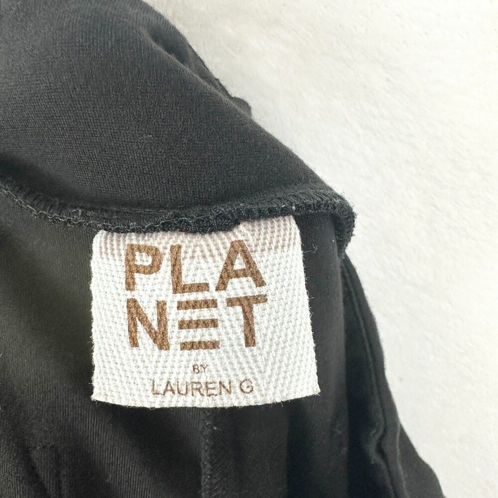 Planet By Lauren G Scuba Tied Up Pants Size 2 10/12 L Black Pull On Ponte Knit - Picture 8 of 8
